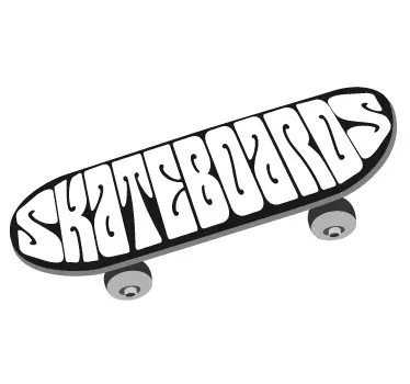 Sticker decorativo logo skateboard - TenStickers