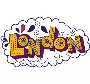 Sticker decorativo London comic - TenStickers