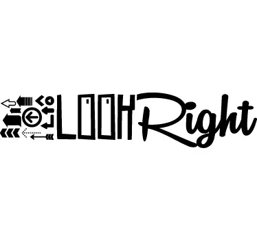 Sticker decorativo look right - TenStickers