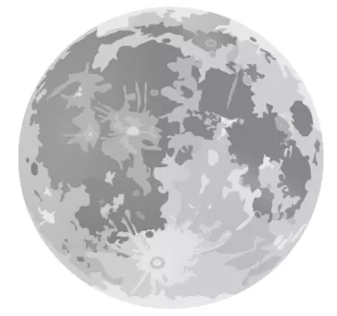 Sticker decorativo luna piena - TenStickers