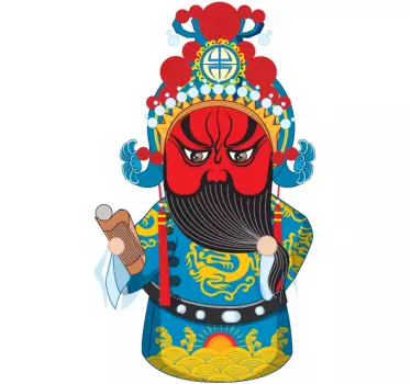 Sticker decorativo maschera cinese - TenStickers