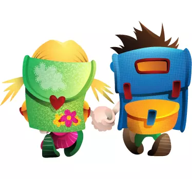 Sticker decorativo mi piace la scuola - TenStickers