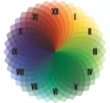 Sticker decorativo orologio cerchio cromatico - TenStickers