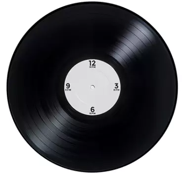 Sticker decorativo orologio disco vinile - TenStickers