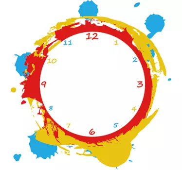 Sticker decorativo orologio pittura - TenStickers