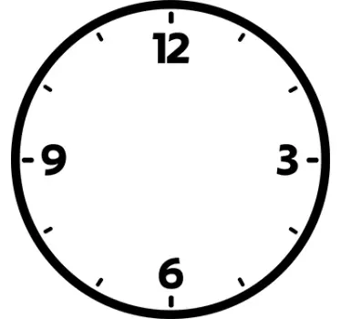 Sticker decorativo orologio tipico - TenStickers