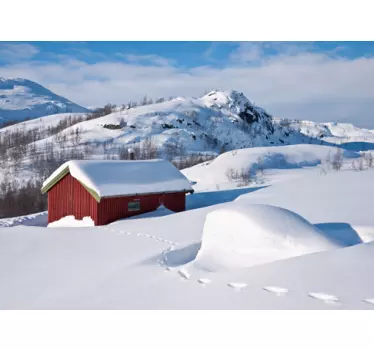 Sticker decorativo paesaggio neve - TenStickers