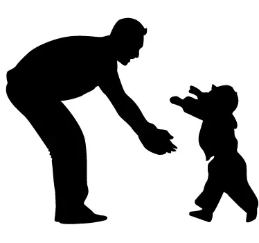 Sticker decorativo papà e figlio - TenStickers