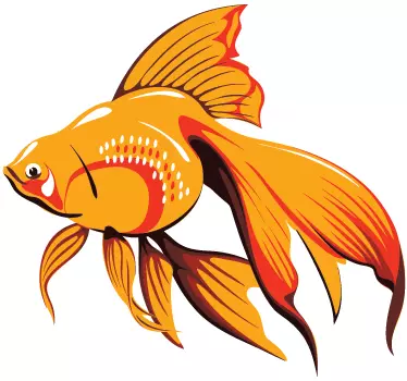 Sticker decorativo pesce dorato - TenStickers