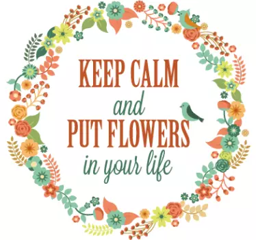 Sticker decorativo put flowers in life - TenStickers