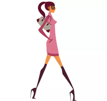 Sticker decorativo ragazza glamour 28 - TenStickers