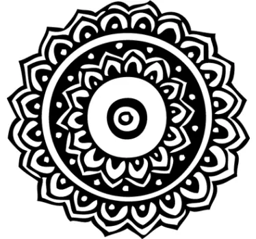 Sticker decorativo rosone floreale India - TenStickers