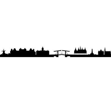Sticker decorativo silhouette Amsterdam - TenStickers