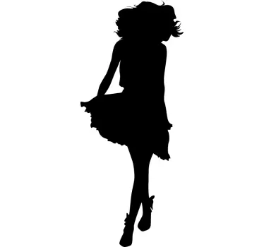 Sticker decorativo silhouette donna 110 - TenStickers