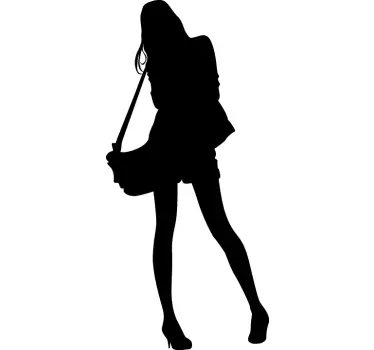 Sticker decorativo silhouette donna 30 - TenStickers