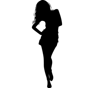 Sticker decorativo silhouette donna 90 - TenStickers