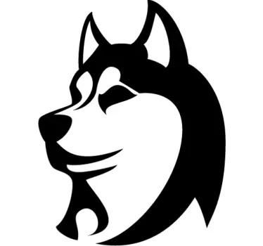 Sticker decorativo silhouette Husky - TenStickers