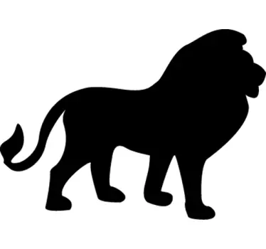 Sticker decorativo silhouette leone - TenStickers