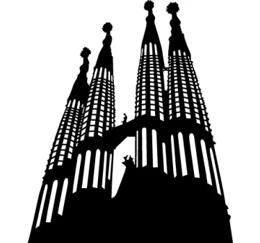 Sticker decorativo silhouette Sagrada Familia - TenStickers
