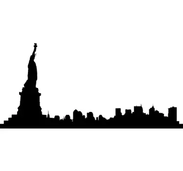 Sticker decorativo skyline New York - TenStickers