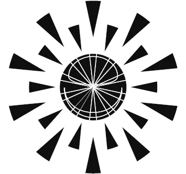 Sticker decorativo sole con triangoli - TenStickers