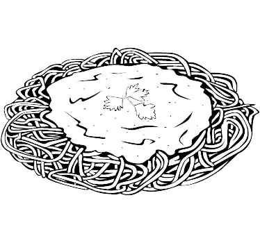 Sticker decorativo spaghetti al pomodoro - TenStickers
