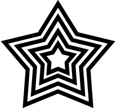 Sticker decorativo stelle concentriche - TenStickers