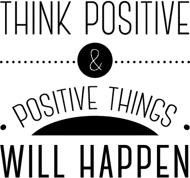 Sticker decorativo think positive - TenStickers