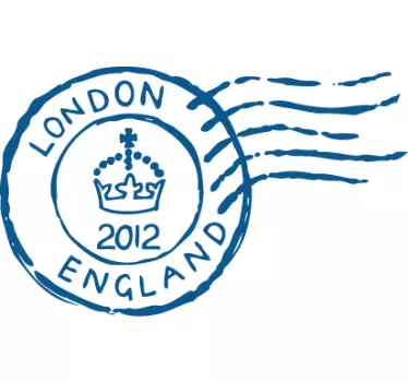 Sticker decorativo timbro London England - TenStickers