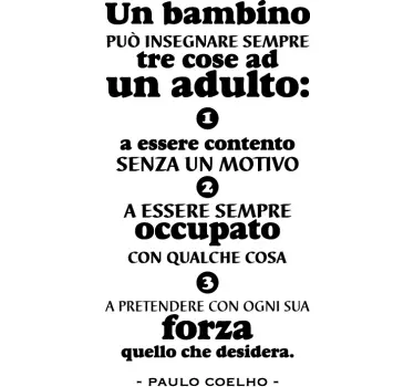 Sticker decorativo tre cose Coelho - TenStickers
