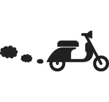 Sticker decorativo vespa con nuvolette - TenStickers
