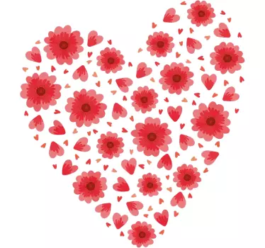 sticker di amore cuore primavera - TenStickers