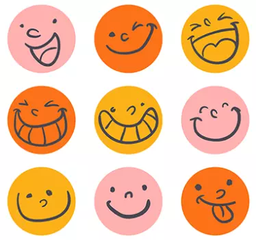 Sticker faccine sorridenti - TenStickers