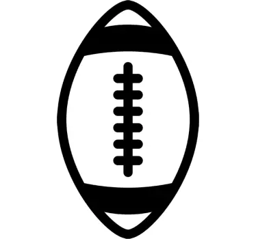 Sticker icona palla rugby - TenStickers