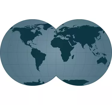 Sticker murale globo doppio - TenStickers