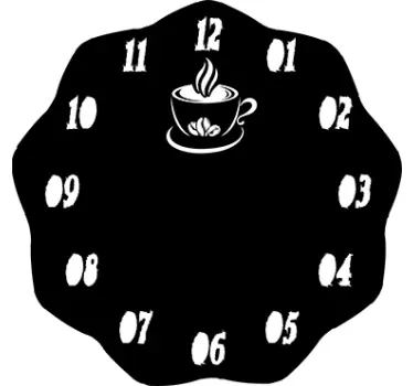 Sticker orologio caffè bollente - TenStickers