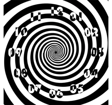 Sticker orologio illusione spirale - TenStickers