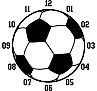 Sticker orologio pallone calcio - TenStickers