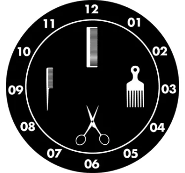 Sticker orologio parrucchiere - TenStickers