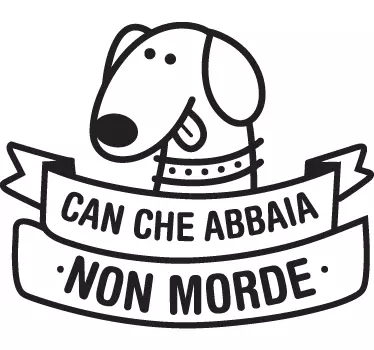 Sticker proverbi can che abbaia - TenStickers