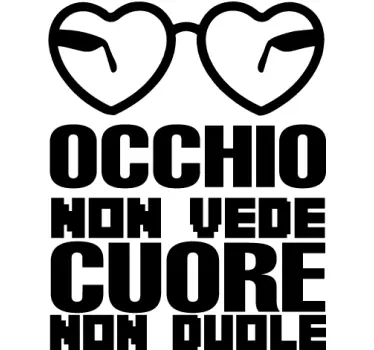 Sticker proverbi occhio non vede - TenStickers
