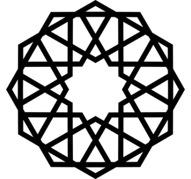 Sticker rosone geometria orientale - TenStickers