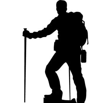 Sticker silhouette escursionista - TenStickers