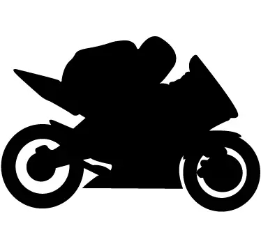 Sticker silhouette moto - TenStickers