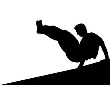 Sticker Silhouette Parkour - TenStickers