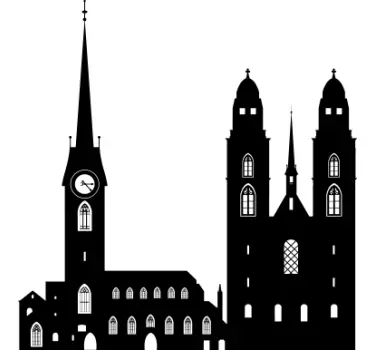 Sticker silhouette Zurigo - TenStickers