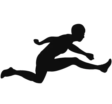 Sticker silhoutte salto in lungo - TenStickers