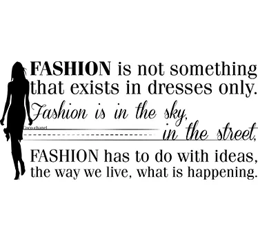 Sticker testo fashion - TenStickers