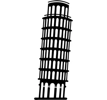 Sticker Torre di Pisa stilizzata - TenStickers