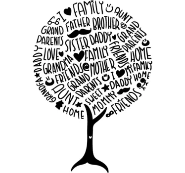 Wall sticker albero di famiglia - TenStickers